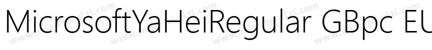 MicrosoftYaHeiRegular GBpc EUC H字体转换